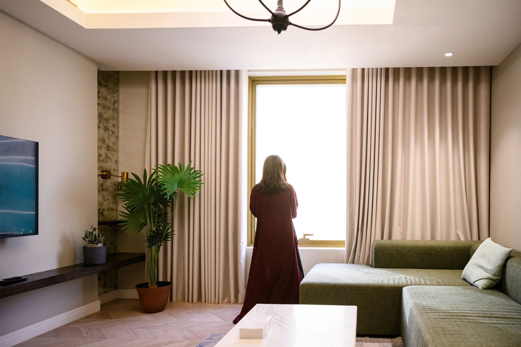 modern living room curtains Riyadh