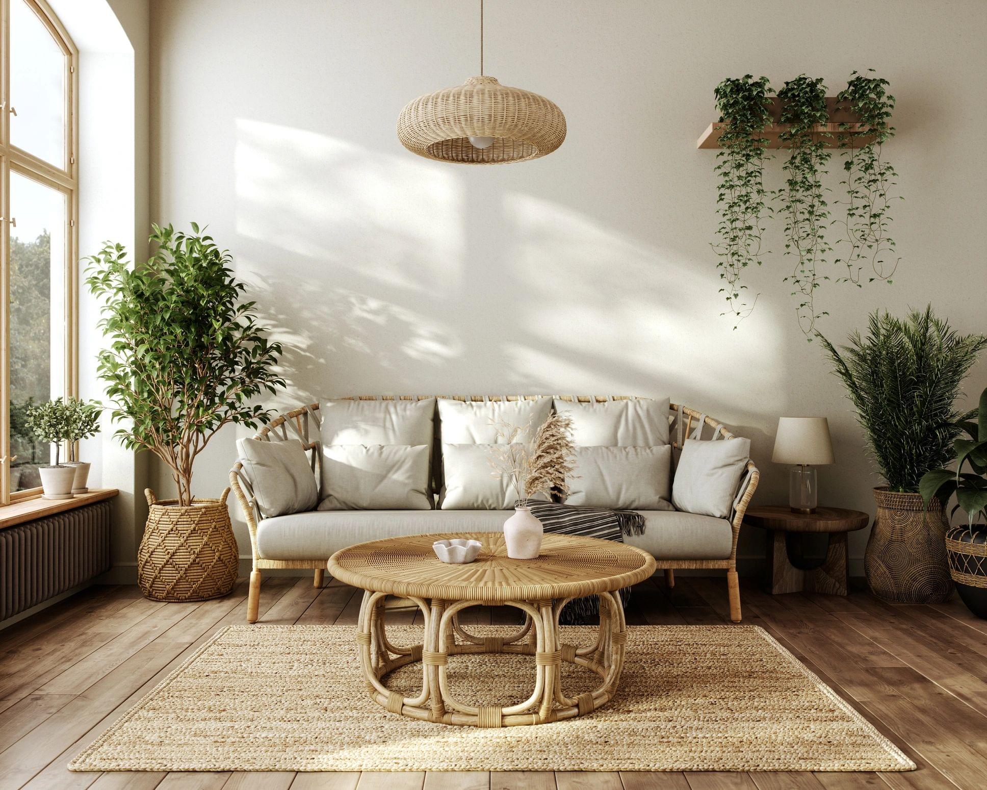 Modern sofa in a living room